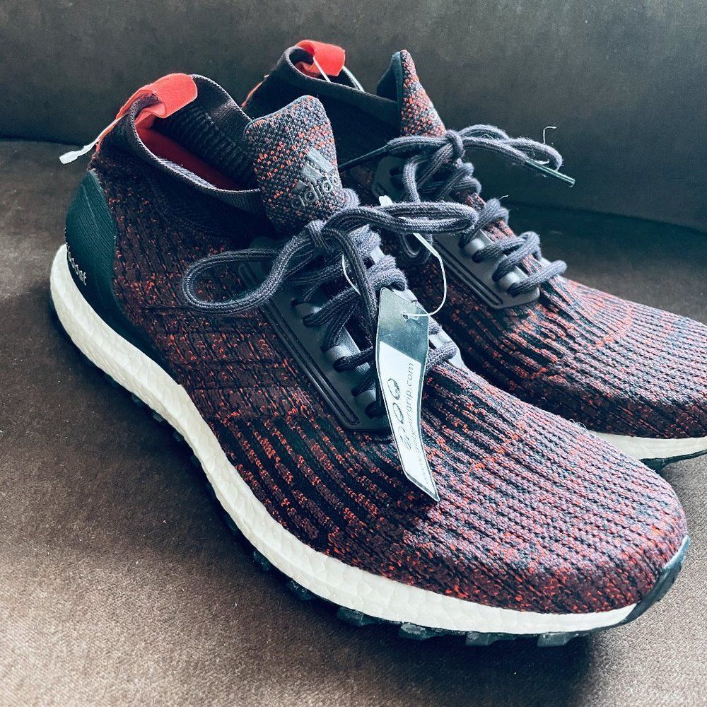 NEW Adidas UltraBoost Mid All Terrain Burgundy Carbon Black Size Mens 12 S82035 - Picture 2 of 7